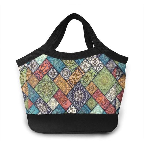 Mignon Petit Koala Sac À Lunch Portable Sacs Fourre-Tout - Mandala Abstrait