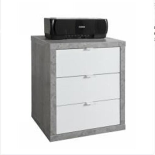 COSTWAY Caisson De Bureau Meuble De Rangement 55 X 45 X 66 Cm, Avec 3 Tiroirs Coulissants Pour Feuilles A4 Lettre Dossiers Noir