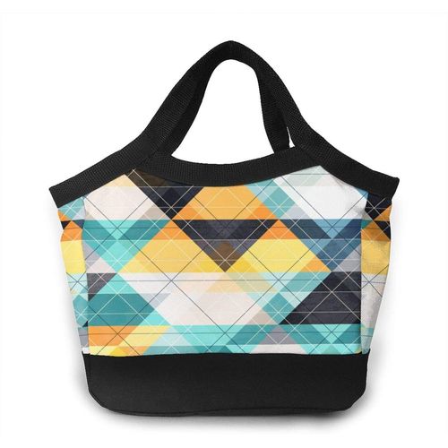 Sac fourre-tout portable à motif triangle - motif triangle