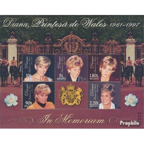 Moldawien Bloc 17 (Complète Edition) Neuf Avec Gomme Originale 1998 Mort Princesse Diana