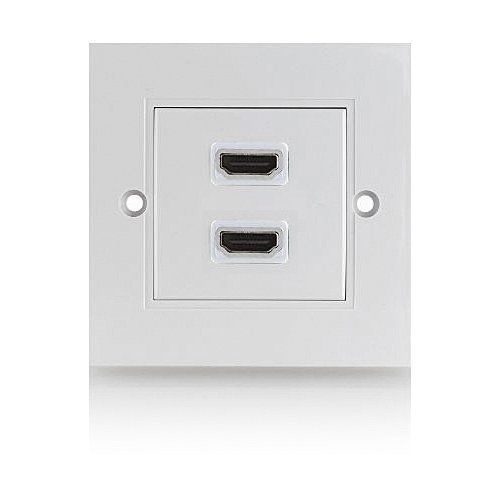Hdmi Boîte Prise Murale 2X Port Hdmi Flush Hdmi Haute Vitesse Avec Ethernet 3D Full Hd Hdtv 4K 2160P[VIT691793]