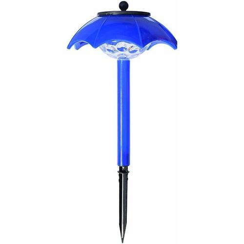 Énergie Solaire Lampes De Jardin Extérieur Led Mini Parapluie En Forme Caillebotis Lampe Étanche Décoratif Pour Garden Path Bleu,
