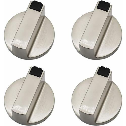 Bouton Cuisinière à Gaz - Lot de 4 Boutons de Commande en Métal 6 mm pour Four et Cuisinière Ephé