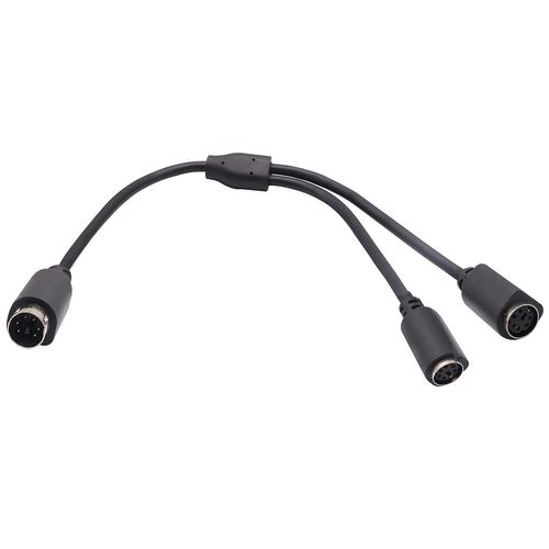 Distributeur Ps 2 Fiche Mâle Mini Din 6 Broches À Vers 2 X Femelle Grand Câble Audio Haut-Parleur, De Distribution Souris/Clavier Y-Ps / 1 (M) À Ps / 2 (F) (30Cm / 1Ft-6 Broches)[VIT691199]