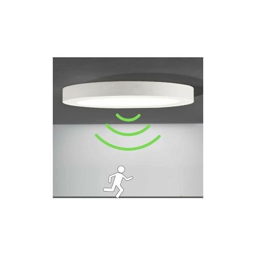 Déstockage Plafonnier Plafonnier Led Avec Détecteur De Mouvement Lampe De Lumière Automatique Pour Extérieur Balcon Garage Entrée Couloir Luminaire Rond Facile À Installer Lampe De Plafond 6000k Blanc