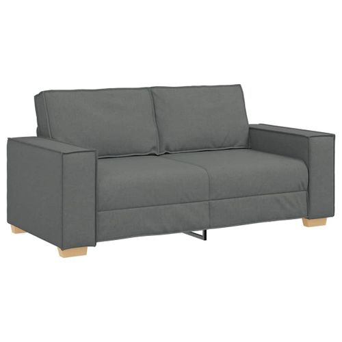 Vidaxl Canapé 2 Places Gris Foncé 140 Cm Tissu