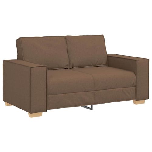 Vidaxl Canapé 2 Places Marron 120 Cm Tissu