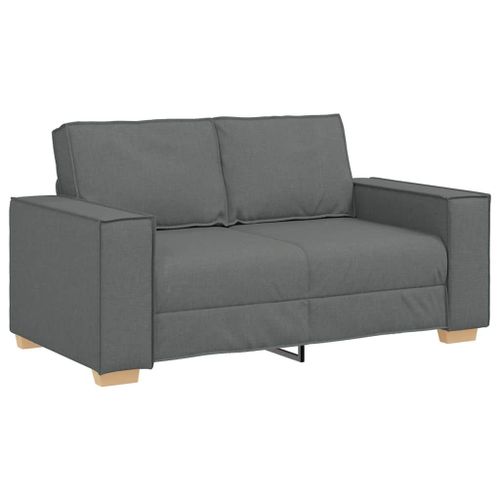 Vidaxl Canapé 2 Places Gris Foncé 120 Cm Tissu