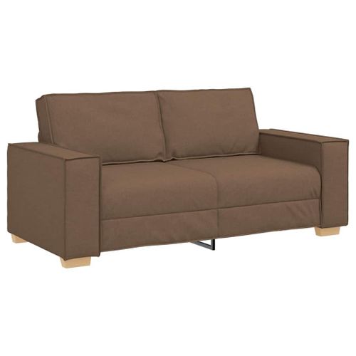 Vidaxl Canapé 2 Places Marron 140 Cm Tissu