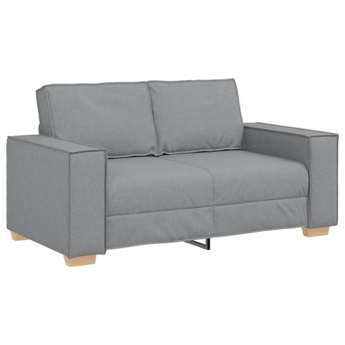 Vidaxl Canapé 2 Places Gris Clair 120 Cm Tissu