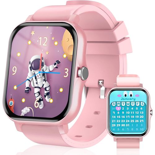 Anwxai-Montre Connectée Enfant Garcon Fille,Montre Intelligente Enfants 14 Jeux-Podomètre,Musique,Réveil,Moniteur Sommeil,20+ Modes De Sport,Smartwatch Cadeau Fille Jouet 3 4 5 6 7 8 9 10 11 12 Ans
