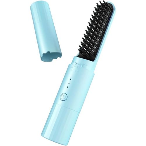 Anwxai-Comb-Chaise Lisse Pour Femme-Fer À Lisser-Brosse Chauffante Sans Fil-Outils De Coiffage Portables-Chargement Usb-Glace Plate Pour Cheveux Longs Et Courts