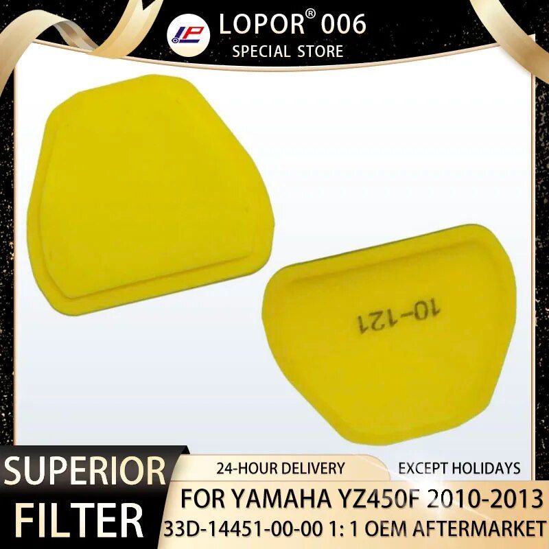 Lopor ? Filtre À Air En Mousse À Double Étage Pour Moto, Pour Yamaha Yz450f 2010-2013 Yz 450 F Yz450