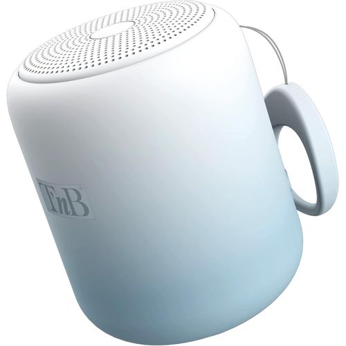 anwxai-T¿Nb Color-Enceinte Sans Fil Portable,Connexion Bluetooth Longue Durée 8 Heures,Petite Enceinte De Douche Waterproof Ipx4,Format Mini Tendance Et Colorée¿Dégradé Blanc Et Bleu