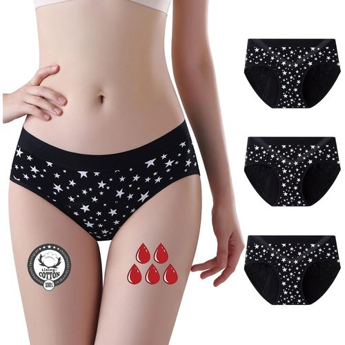 Culotte Menstruelle En Coton Fille Incontinence Pour Stretch Slip Ceinture De Sport Sous-Vêtement Ado 8 À 18 Lot De 3 (3 Pack,10-12 Ans)