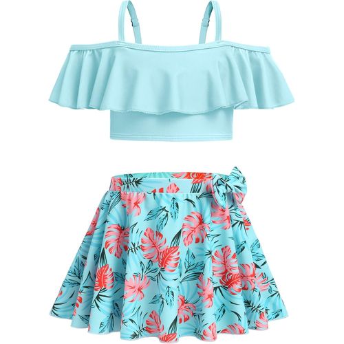 Bikini Girl Swimsuit 3 Pieces Girl Swimsuit Hawaiian Floral Girl Beach Swimsuit Girl Swimsuit Girl Swimsuit 5-13 Years