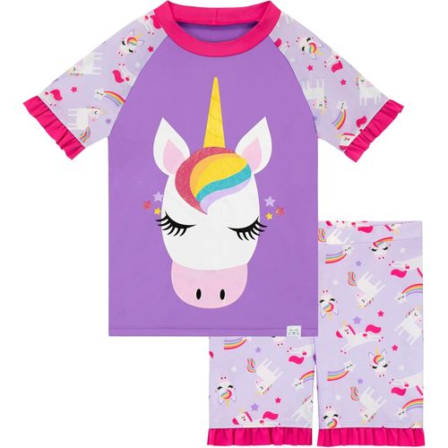 Girls Two Piece Glitter Unicorn Swimsuit For Kids