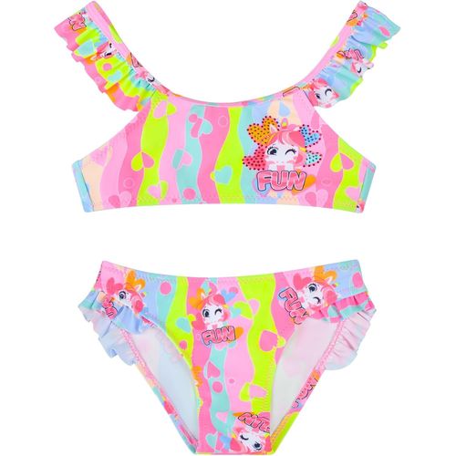 Girls' 2-Piece Swimsuit Bikini Swimsuit Two-Piece Swimsuit For Toddlers From 4 To 16 Years,66647-Pink,2-4 Years