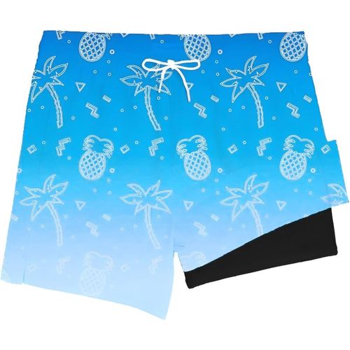 Boys Teens Swim Shorts With Compression Lining For Kids Graphic Print