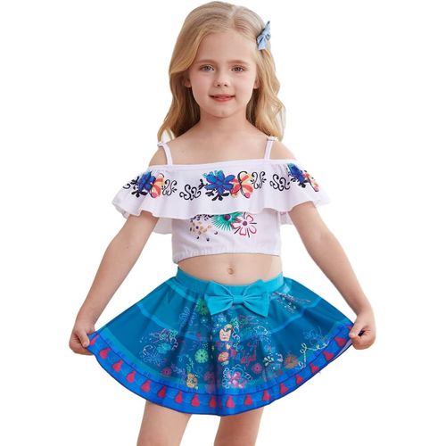 Girls Two Piece Swimsuit Mirabel/Isabella Dress Athletic Bikini Swimsuit Summer Costume For Swimming Beginner Girls