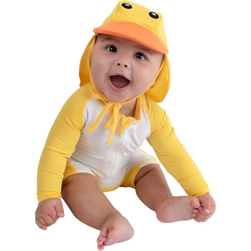 Sunzies Baby And Child One-Piece Swimsuit Sun Cover-Bear-Blue-0-3 Months