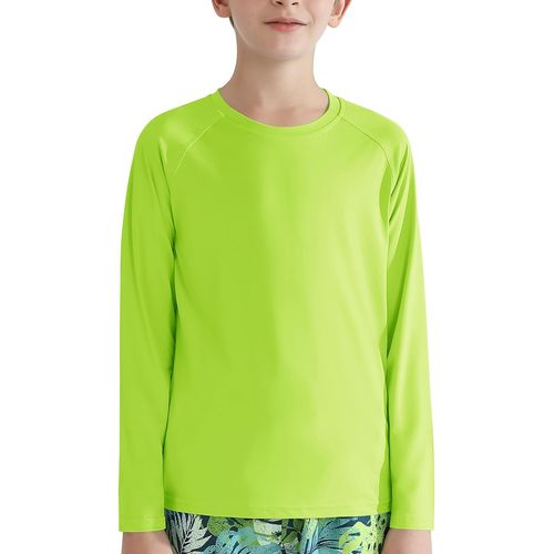 Upf 50+ Sun Protection Shirt Boys Long Sleeve Sun Protection Shirt Sun Protection Spf Quick Dry Sports Tee Running Gym Workout