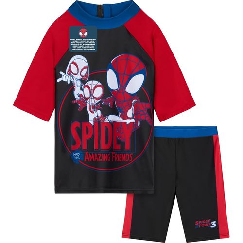 Boys 2 Piece Rashguard Short Sleeve Swimsuit And Shorts Set For Beach Pool And Holiday