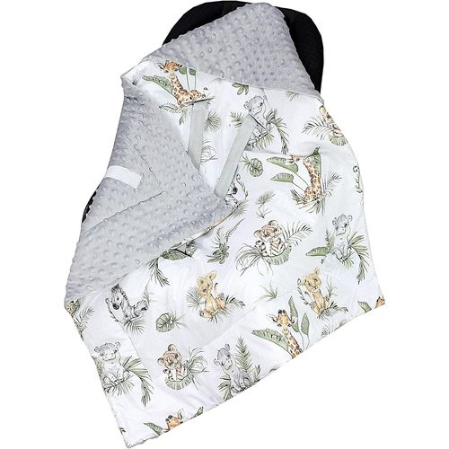 Baby Car Seat Wrap Blanket,Safari/Lion/Brown/Leaves/Green,One Size