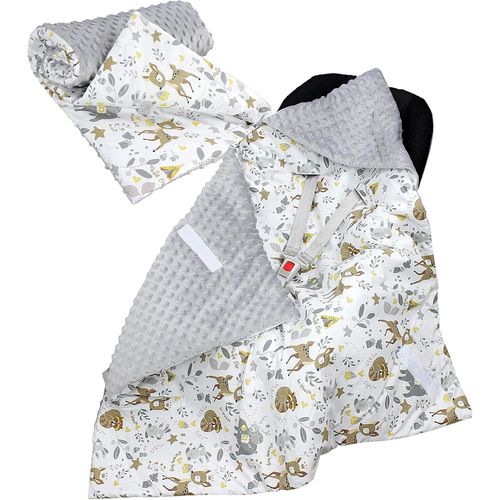 Baby Blanket 85 X 85 Cm For Car Seat Buggy Cover Universal Minky Cotton.[B77]