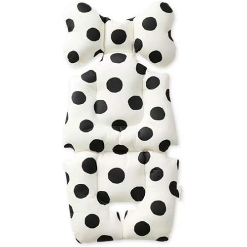 Baby Car Seat Insert-Toddler Cotton Car Seat Head & Body Supports,Baby Seat Pad Carseat Neck Support Cushion,Baby Seat Liner For Baby Kids,Black Dot