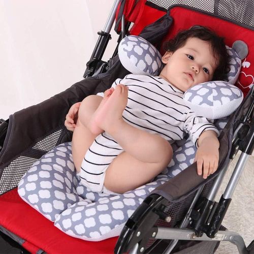 Baby Auto Insert Seat,G-Cotton Tree Baby Stroller Liner Head And Body Pillow,Baby Seat Pad Carseat Neck Support Cushion For Toddler (Cloud)