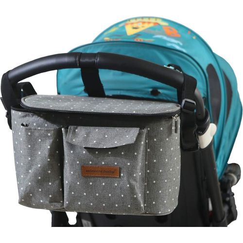 Sac De Rangement Pour Poussette,Sac Landau Universel Et Imperméable,Organisateur Poussette Multifonctionnel Avec Bandoulière Pour Biberons,Couches,Jouets,Snacks