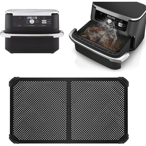 Grille Anti Projection Air Fryer Ninja AF500EU,Anti Eclaboussure pour Air Fryer Ninja Foodi Flex 10,4 L AF500EU,Silicone Air Fryer Accessoires,Protections Anti-éclaboussures