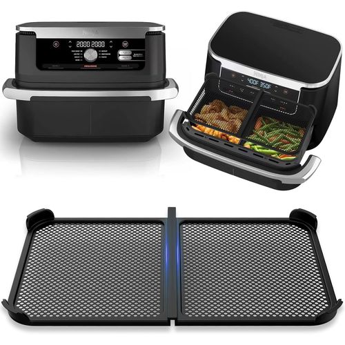 Grille Anti Projection pour Air Fryer Ninja 10,4 L AF500EU-Adaptable à la cloison,Protection en Silicone pour Friteuse à Air Chaud,Protection Efficace de la Spirale Chauffante