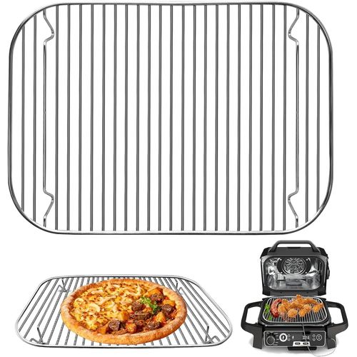 Support en acier inoxydable,32,6 x 22,9 cm,support de barbecue intérieur et extérieur,accessoires pour Ninja Woodfire OG701 OG751 et autres friteuses électriques à air électrique,passe au