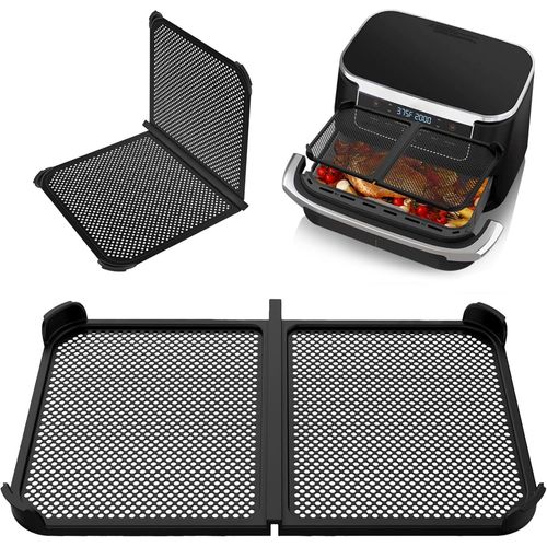Grille Anti Projection pour Air Fryer Ninja 10,4 L AF500EU,Pliable Silicone Air Fryer Accessoires,Moule Air Fryer Ninja 10,4 L Anti Eclaboussure Air Fryer Ninja pour Ninja Foodi Flex 10,4 L