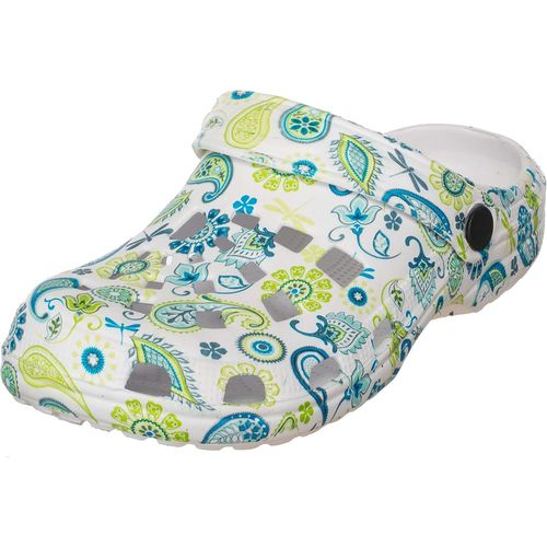 Women's Floral Print Clogs With Slingback - Non-Slip Sole - Les Fleuries De For Women.[N65]