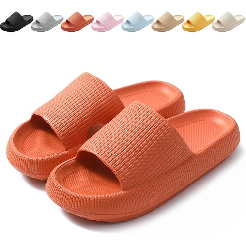 Non-Slip Slippers For Men Women Shower Slippers Very Light Thick Sole Cushioning Soft Flip Flops Sandals - For Home, Garden, Bathroom, Pool, Beach.[N323]