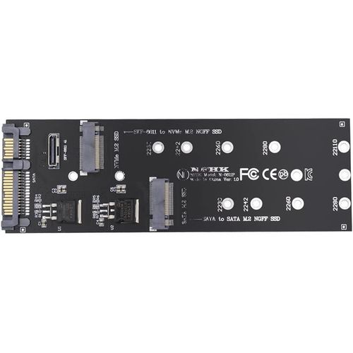 SFF-8612 8611 vers U.2 Kit M-Key vers NVME PCIe SSD et adaptateur NGFF vers SATA pour carte mère.