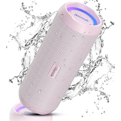 anwxai-Enceinte Portable Bluetooth Aux Basses Renforcées,30H,Bluetooth 5.3,30W Enceinte Puissante,Ipx7,Aux,Tf Carte,Pour Fêtes/Voyage/Extérieur,Rose