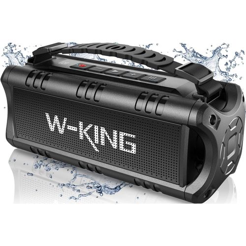 anwxai-30W Enceinte Bluetooth Puissante,Portable Puissant Haut Parleur Speaker,24 Heures D¿Autonomie En Lecture,Enceinte De Chantier,Baffle Bluetooth Avec Nfc,Carte Tf,Clé Usb,Aux