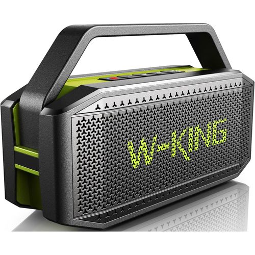 anwxai-Enceinte Bluetooth Puissante,(100W Max)60W Haut Parleur Chantier Etanche Portable Sans Fil Bluetooth Speaker Outdoor Boombox Avec Des Deep Bass,Powerbank,Autonomie 40 Hrs,Aux,Carte Tf,Eq