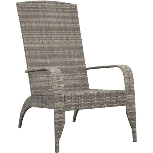 Anwxai-Fauteuil De Jardin,Chaise De Jardin Chaise D'extérieur Chaise De Jardin Adirondack Gris Résine Tressée