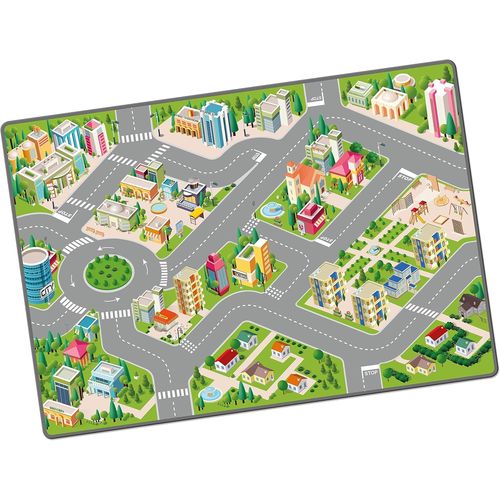 anwxai-Tapis De Jeu Petites Voitures Pour Enfant¿Antidérapant¿Circuit De Ville¿120X80Cm¿801129