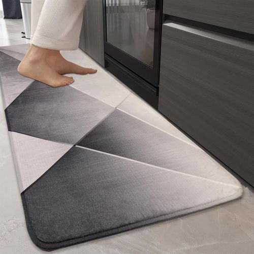 Anwxai-Tapis De Couloir,Antidérapant,60x200cm,Pour Salon,Chambre À Coucher,Lavable,Anti-Taches,Moderne,Pour Cuisine,Intérieur Et Salon,Gris