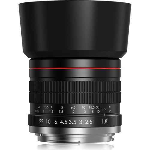 anwxai-F Objectif 85Mm F1.8 Manuel,Plein Format,Léger,Corps En Métal,Compatible Nikon F-Mount Dslr D850 D750 D610 D700 D90 D5600 D5300 D3400 D7200 D7100 D500 D300 D6 D5