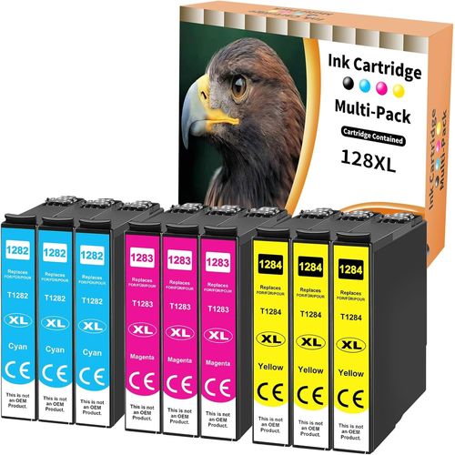 anwxai-9X T1285 Cartouches D'Encre Compatibles Pour Epson T1282 Cyan T1283 Magenta T1284 Jaune T1285 Pour Epson Stylus Office Bx305F Bx305Fd Bx305Fw Sx435W S22 Sx125 Sx130 Sx230 Sx235 W Sx420 W Sx425W Sx430W