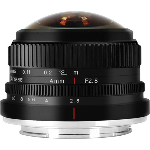 anwxai-Objectif Fisheye Ultra Wide Angle 4 Mm F2.8 Aps-C Manuel Focus Prime Lens Compatible Avec Fujifilm Fx-Mount Mirrorless Camera X-T1 X-T2 X-T3 X-T20 X-T30 X-E1 X-E2 X-E3