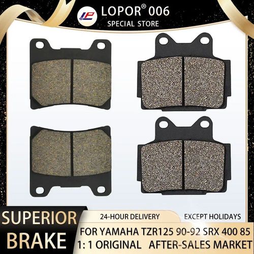 Lopor ? Plaquettes De Frein Avant Et Arrière Pour Moto, Pour Yamaha Tzr 125 (3pc2/3pc3) 90-92 Srx 400 (1jl) 1985