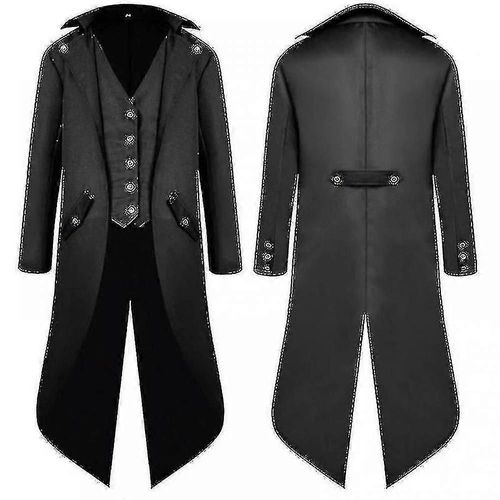 Manteau Queue-De-Pie Long Pour Homme - Style Médiéval